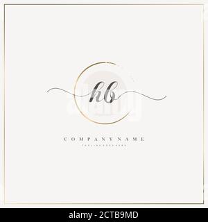 Initial Letter handwriting logo hand drawn template vector, logo for beauty, cosmetics, wedding, fashion and business Stock Vector