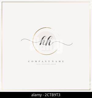 Initial Letter handwriting logo hand drawn template vector, logo for beauty, cosmetics, wedding, fashion and business Stock Vector