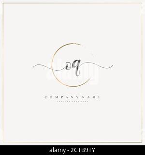 Initial Letter handwriting logo hand drawn template vector, logo for beauty, cosmetics, wedding, fashion and business Stock Vector