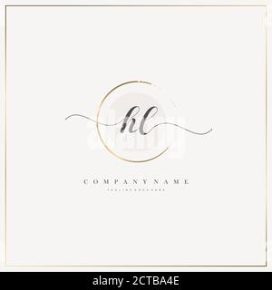 Initial Letter handwriting logo hand drawn template vector, logo for beauty, cosmetics, wedding, fashion and business Stock Vector