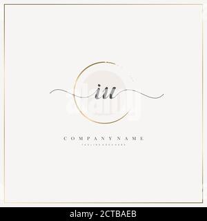Initial Letter handwriting logo hand drawn template vector, logo for beauty, cosmetics, wedding, fashion and business Stock Vector