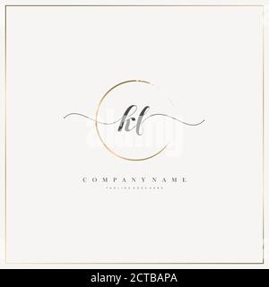 Initial Letter handwriting logo hand drawn template vector, logo for beauty, cosmetics, wedding, fashion and business Stock Vector