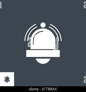 Bell related vector glyph icon. Stock Vector