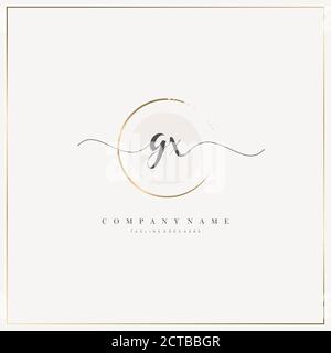 GX Initial Letter handwriting logo hand drawn template vector, logo for beauty, cosmetics, wedding, fashion and business Stock Vector