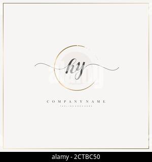 Initial Handwriting Logo Design Circle Beautyful Design Handwritten Logo  Fashion Stock Vector by ©Alcotra 348412752