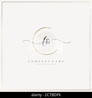 FO Initial Letter handwriting logo hand drawn template vector, logo for beauty, cosmetics, wedding, fashion and business Stock Vector