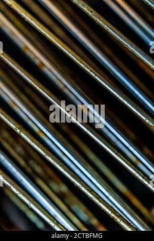 Iron rods. Abstract background. Grunge metal texture Stock Photo