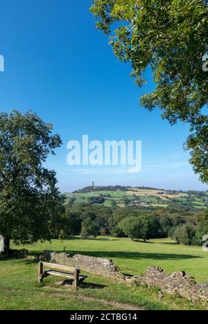 Scenic view of Castle Hill from near Farnley Tyas, Huddersfield, West Yorkshire, England, UK Stock Photo