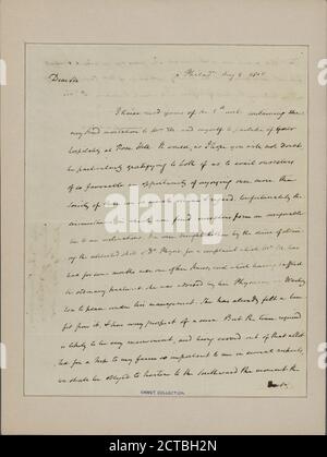 Letter to unknown, text, Correspondence, 1805, Madison, James, 1751-1836 Stock Photo