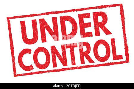 Under control sign or stamp on white background, vector illustration Stock Vector