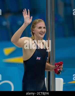 REBECCA ADLINGTON ON HER WAY TO THE BRONZE MEDAL IN THE 400m FREESTYLE FINAL LONDON 2012 OLYMPICS. PICTURE : MARK PAIN / ALAMY Stock Photo