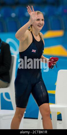 REBECCA ADLINGTON ON HER WAY TO THE BRONZE MEDAL IN THE 400m FREESTYLE FINAL LONDON 2012 OLYMPICS. PICTURE : MARK PAIN / ALAMY Stock Photo