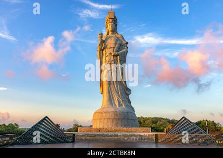 Statue of the Goddess Mazu in Matsu, Taiwan Stock Photo