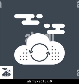 Cloud Computing Vector Glyph Icon Stock Vector