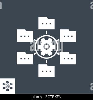 Data Menagement Vector Glyph Icon Stock Vector