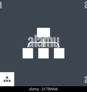 Organization Flat related vector glyph icon. Stock Vector