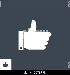 Like related vector glyph icon. Stock Vector
