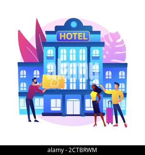 Lifestyle hotel abstract concept vector illustration. Stock Vector