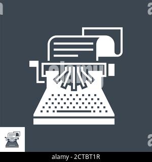 Copywriting Vector Glyph Icon Stock Vector