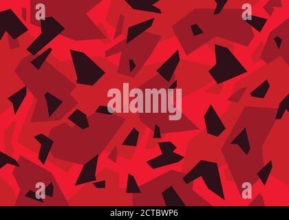 Red modern camouflage pattern. vector background illustration for web, background, surface design. Stock Vector