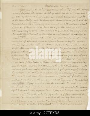 Letter from Thomas Jefferson, at Washington, to John Holmes Freeman, text, Correspondence, 1805, Jefferson, Thomas, 1743-1826 Stock Photo