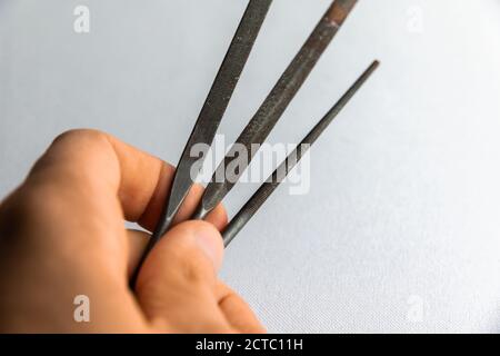 Black rasp isolated on a white background Stock Photo