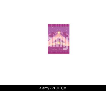 Christmas religious nativity scene Stock Vector