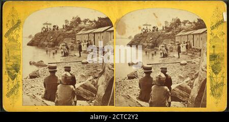 Bathing houses., still image, Stereographs, 1850 - 1930 Stock Photo