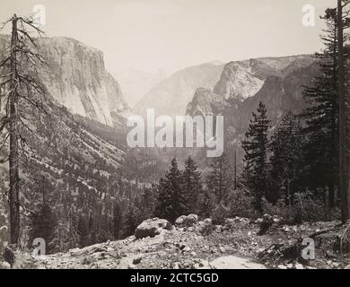 The Yosemite Valley from Inspiration Point., still image, Photographs, 1861 - 1866, Watkins, Carleton E., 1829-1916 Stock Photo