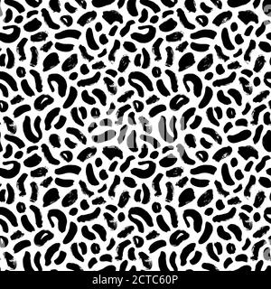 Animal skin leopard seamless pattern design. Stock Vector