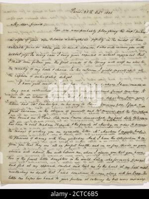 Letter from Joseph C. Cabell, text, Correspondence, 1805, Cabell, Joseph C. (Joseph Carrington), 1778-1856 Stock Photo