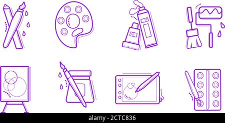 Graphics tools icons set - simple series. It is set of icons. Stock Vector