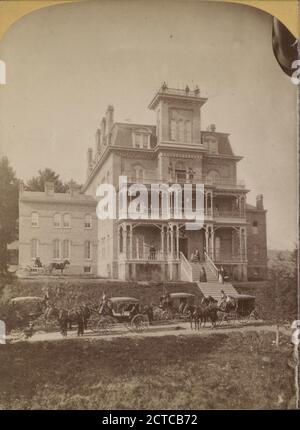 Watkin's hotel., Purviance, W. T. (William T.), New York (State), Watkins, Glen, Watkins Glen (N.Y Stock Photo