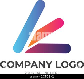 Abstract Gradient Technology Logo Design Template Stock Vector