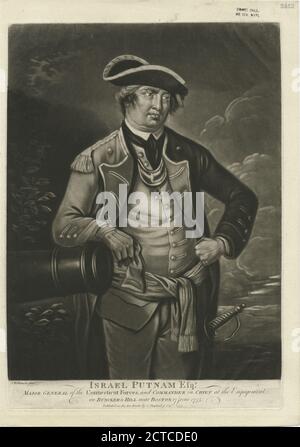 Israel Putnam Esqr., Major General of the Connecticut forces, and Commander in Chief at the engagement on Bunckers-Hill i.e. Bunker Hill near Boston, 17 June 1775., still image, Prints, 1775 Stock Photo