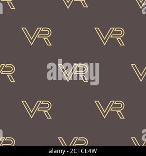 Seamless Vector Pattern. VR Logos Stock Vector