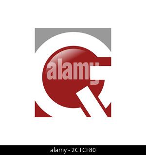 trendy Q logo initial Q graphic concept in modern style vector icons illustrations Stock Vector