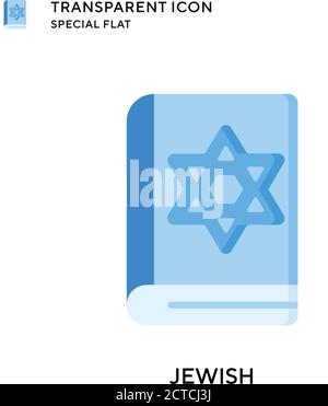 Jewish vector icon. Flat style illustration. EPS 10 vector. Stock Vector