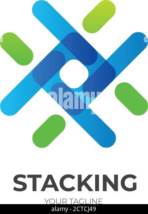 Creative Hashtag Logo Design Template Stock Vector