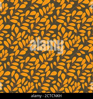 Seamless autumn leaf pattern. Vector illustration Stock Vector