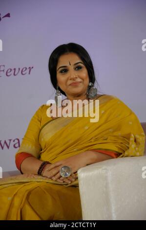 Vidya Balan an Indian actress is Known for pioneering a change in the portrayal of women in Hindi cinema with her roles in female-led films, she is th Stock Photo