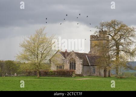 A winter view of the Georgian St Peters Church in Parham West Sussex Stock Photo