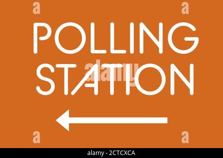 Signs and symbols. Polling station sign. Election. Vote. Democracy Stock Vector