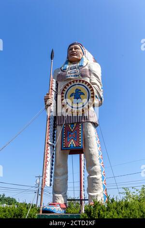 Big Indian statue, 117 US-1, Freeport, Maine, United States Stock Photo