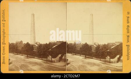 Bunker Hill Monument, Boston, Mass., still image, Stereographs, 1850 - 1930, Cremer, James (1821-1893 Stock Photo