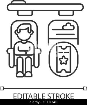 Private accommodations linear icon Stock Vector