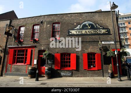 London , UK - March 11, 2016: Outside view of pub, for drinking and socializing, focal point of community. Pub business, now about 53,500 pubs in the Stock Photo