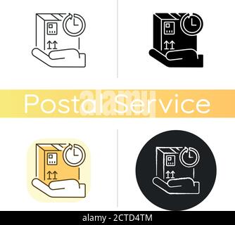 Hold mail chalk white icon Stock Vector