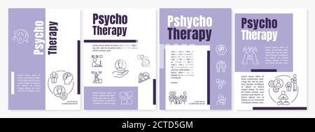 Psychotherapy brochure template Stock Vector