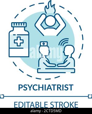 Psychiatrist concept icon Stock Vector